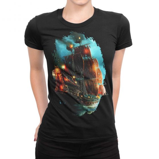 Pirate T-Shirt "Pirate Ship". Womens Shirts.