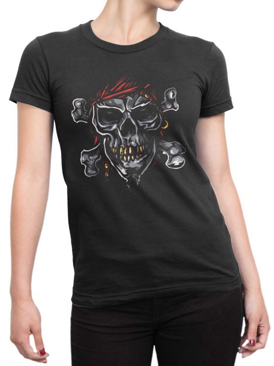 0593 Pirate Shirt Jolly Roger_Front_Woman0593 Pirate Shirt Jolly Roger_Front_Woman