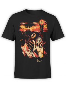 0664 Lord of the Rings Shirt Gollum Scream Front