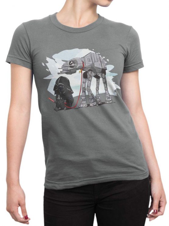 0691 Star Wars T Shirt Cute Vader Front Woman