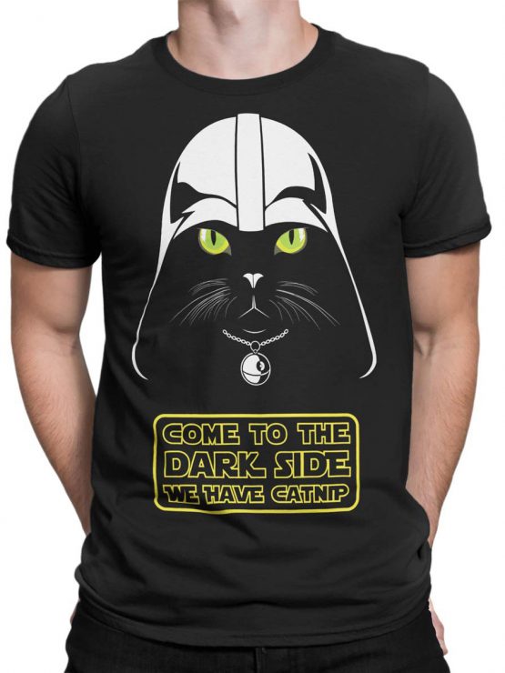 0744 Star Wars T Shirt Cat Vader Front Man