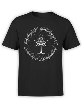 0749 Lord of the Rings Shirt White Tree of Gondor Front