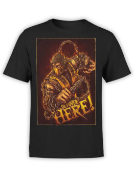 1005 Mortal Kombat T Shirt Scorpion Front
