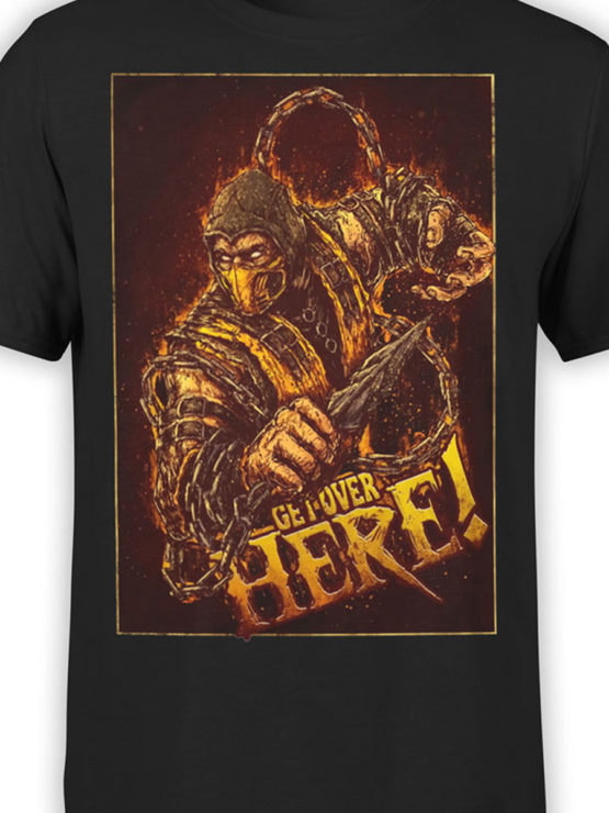 1005 Mortal Kombat T Shirt Scorpion Front Color