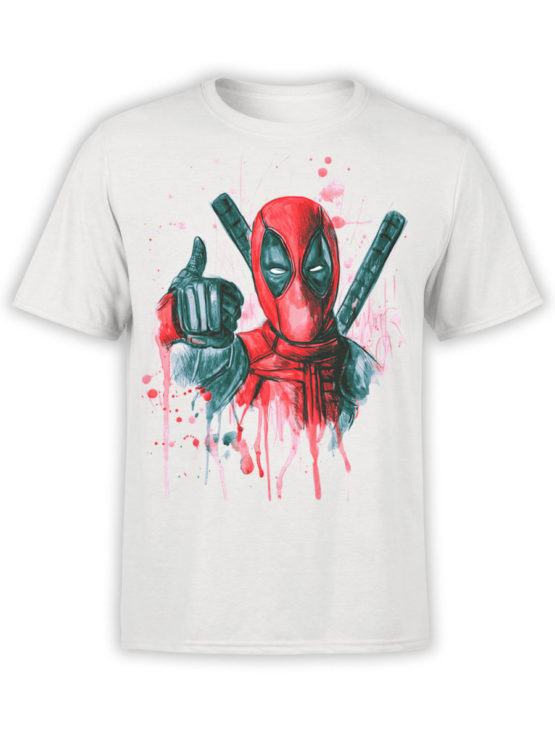 1007 Deadpool T Shirt Thumbs Up Front