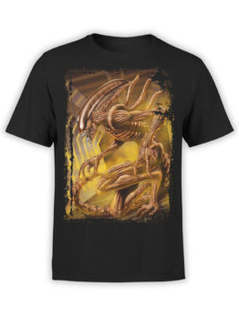 1021 Aliens T Shirt Monster Front