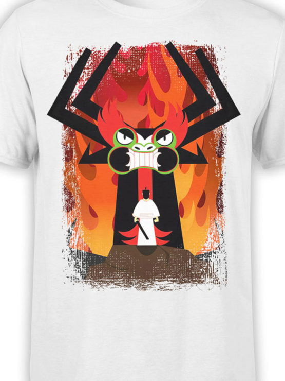 1026 Samurai Jack T Shirt Aku and Jack Front Color