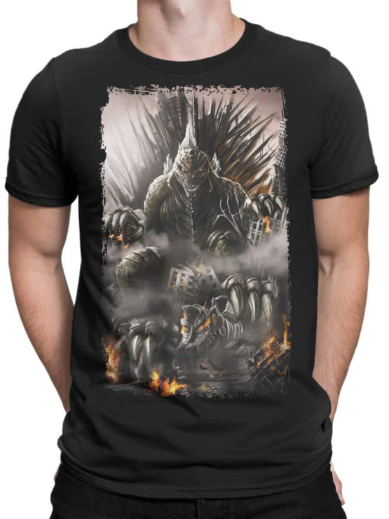 1054 Godzilla T Shirt Throne Front Man
