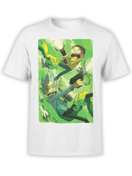 1062 Rick and Morty T Shirt Battle Front