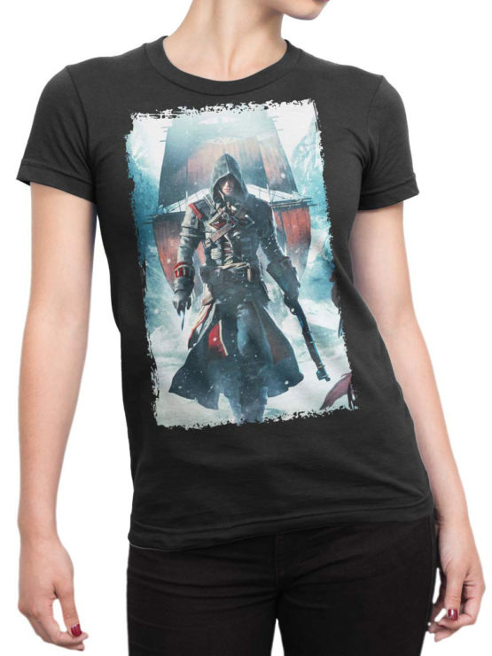 1083 Assassin’s Creed T Shirt Winter Front Woman