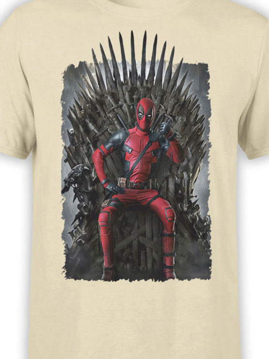 1087 Deadpool T Shirt Throne Front Color