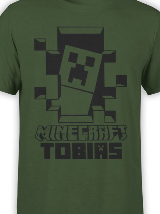 1088 Minecraft T Shirt Tobias Front Color
