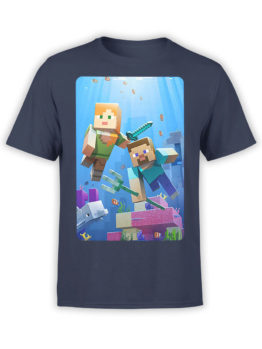 1098 Minecraft T Shirt UnderWater Front