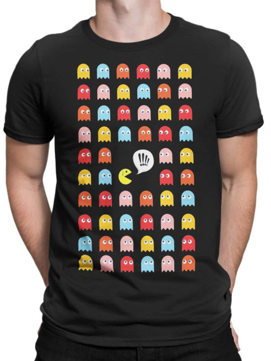 1116 Pac Man T Shirt Help Front Man