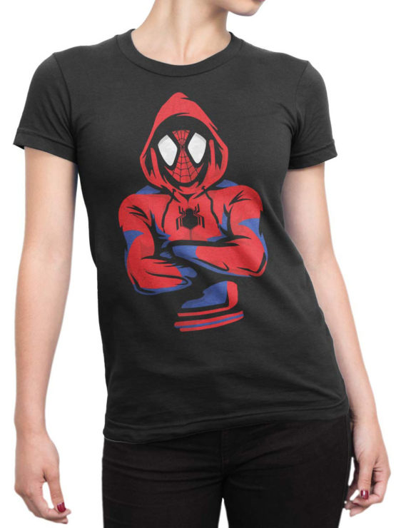 1134 Spider Man T Shirt SM Front Woman