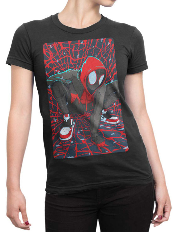1138 Spider Man T Shirt Cool Front Woman
