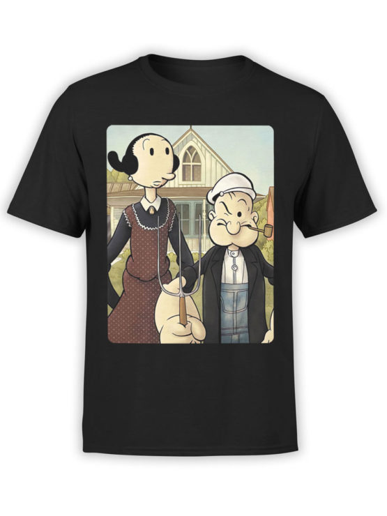 1146 Popeye T Shirt Gothic Front