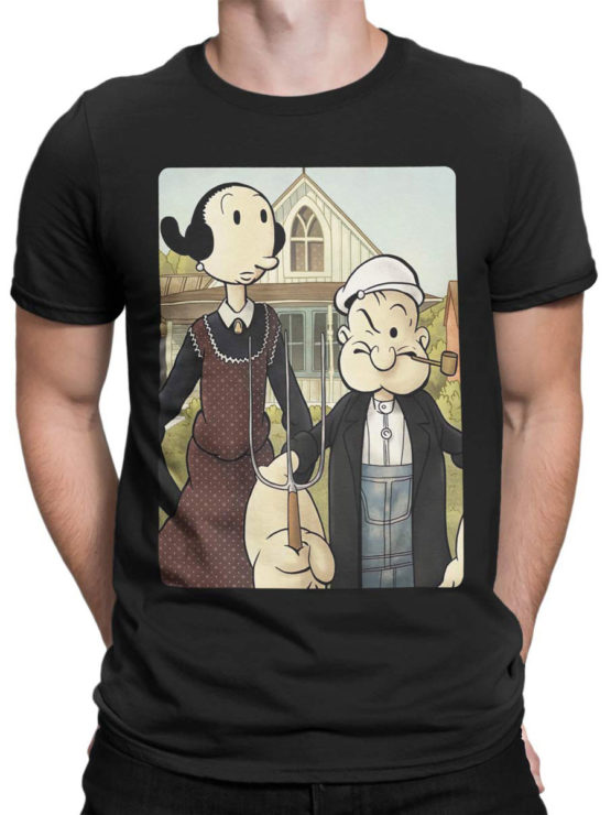 1146 Popeye T Shirt Gothic Front Man