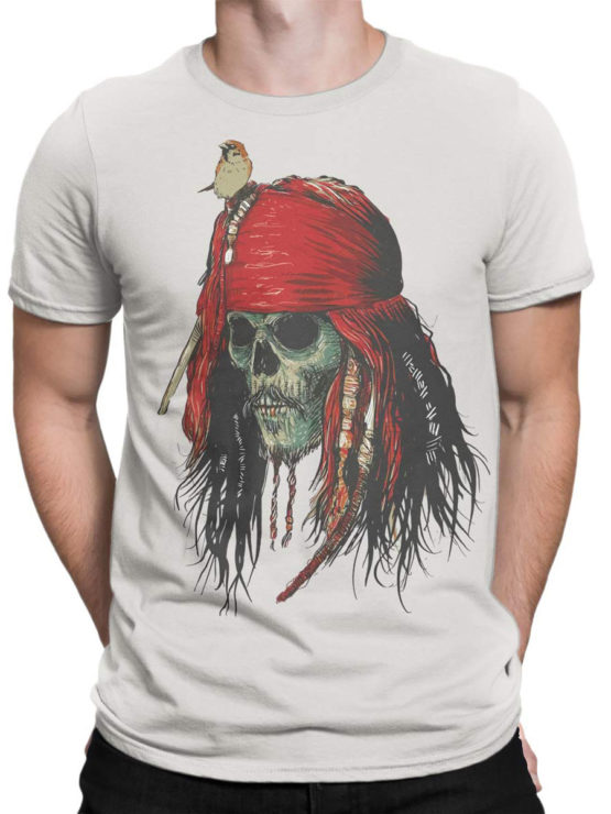 1156 Pirates of the Caribbean T Shirt Skull Front Man