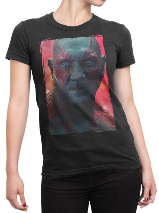 1175 Guardians of the Galaxy T Shirt Drax the Destroyer Front Woman