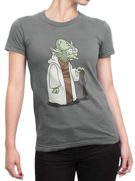 1186 Futurama T Shirt Farnsworth Yoda Front Woman