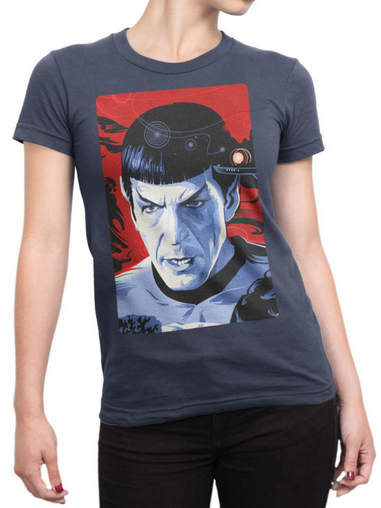 1192 Star Trek T Shirt Spock Front Woman