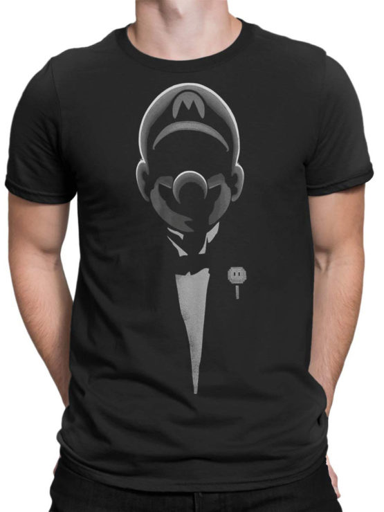 1201 Super Mario T Shirt Godfather Mario Front Man