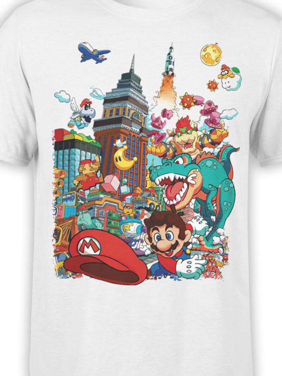 1204 Super Mario T Shirt Characters Front Color