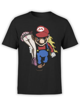 1207 Super Mario T Shirt Rape Front