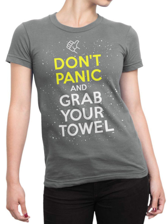 1212 The Hitchhikers Guide to the Galaxy T Shirt Towel Front Woman
