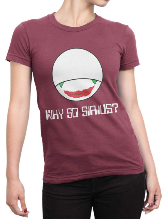 1216 The Hitchhikers Guide to the Galaxy T Shirt Sirius Front Woman