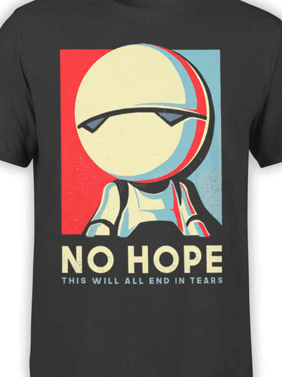 1220 The Hitchhikers Guide to the Galaxy T Shirt No Hope No Hope Front Color