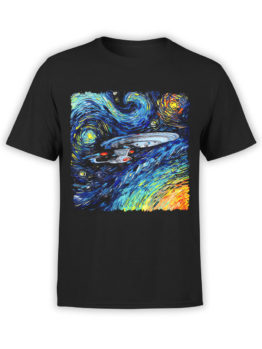 41194 Star Trek T Shirt Van Gogh Enterprise Front