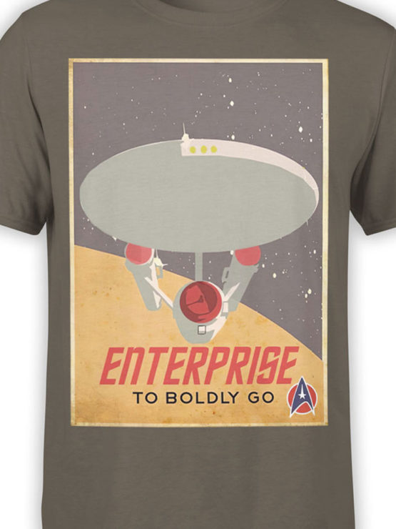 41197 Star Trek T Shirt Retro Enterprise Front Color