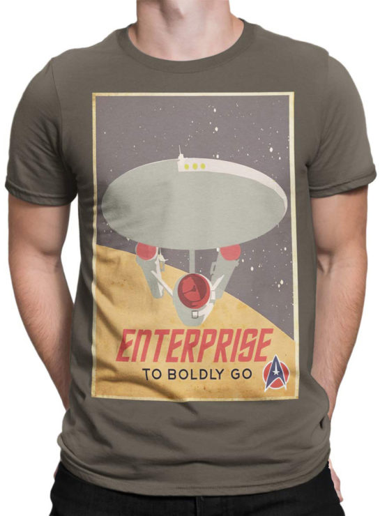 41197 Star Trek T Shirt Retro Enterprise Front Man
