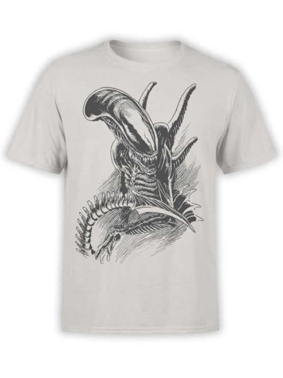 1230 Alien T Shirt Drawing Front