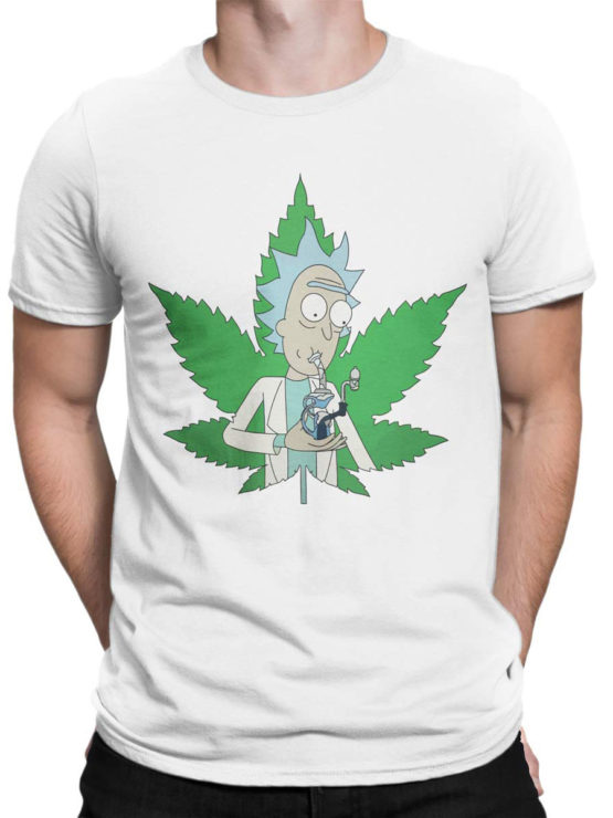 1238 Rick and Morty T Shirt 420 Front Man