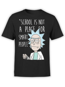1239 Rick and Morty T Shirt School Front