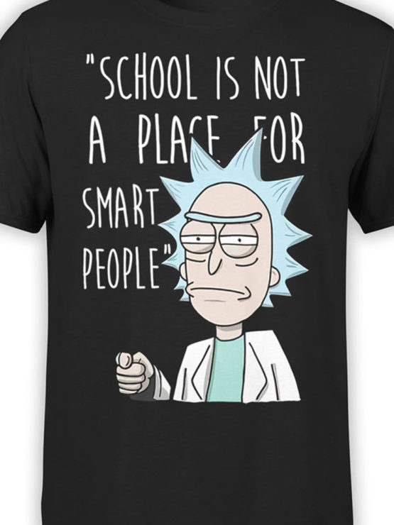 1239 Rick and Morty T Shirt School Front Color