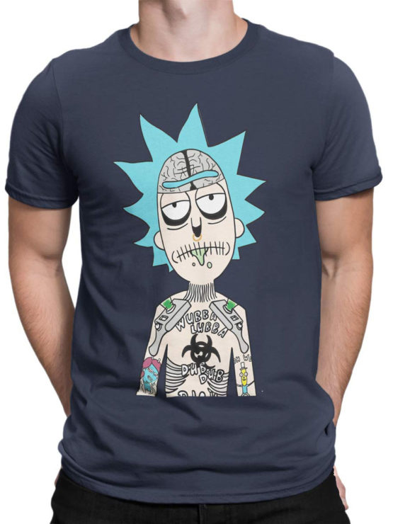 1241 Rick and Morty T Shirt Tatoo Front Man