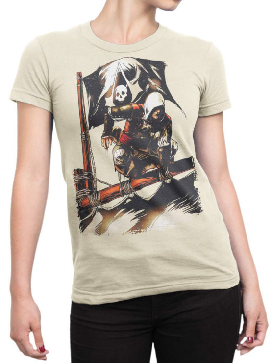 1260 Assassin’s Creed T Shirt Pirates Front Woman
