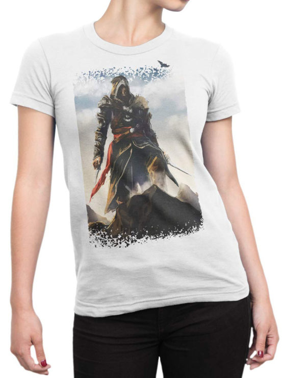 1261 Assassin’s Creed T Shirt Mountains Front Woman