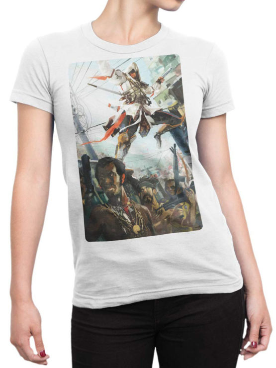 1263 Assassin’s Creed T Shirt Jump Front Woman