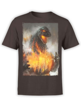 1269 Godzilla T Shirt Fire Front
