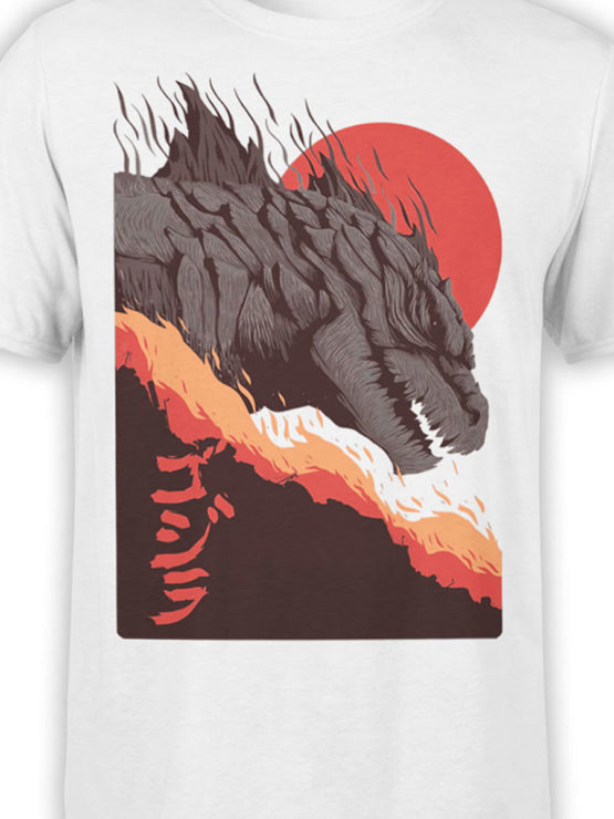 1273 Godzilla T Shirt Sunset Front Color