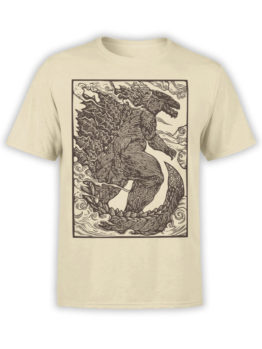 1282 Godzilla T Shirt Engraving Front
