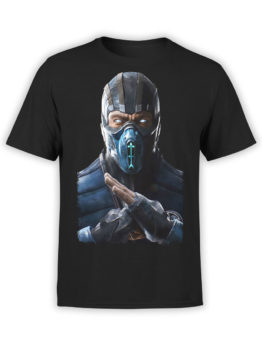 1286 Mortal Kombat T Shirt SubZero Front