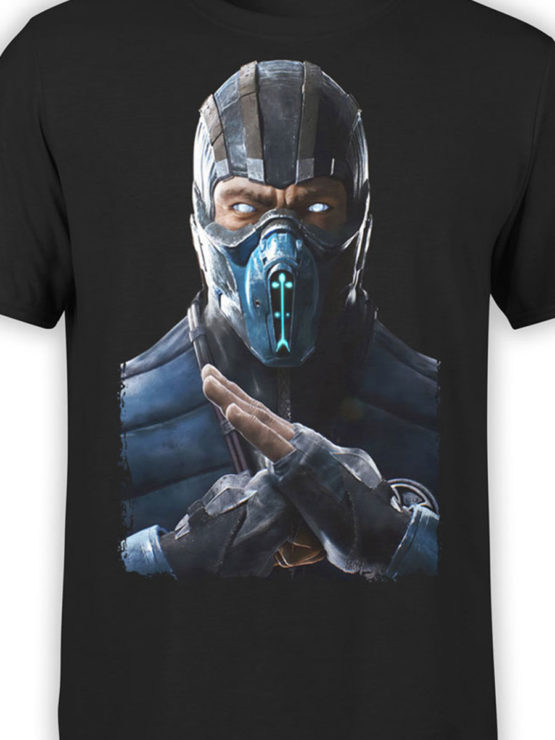 1286 Mortal Kombat T Shirt SubZero Front Color