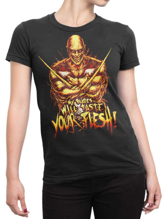 1293 Mortal Kombat T Shirt Your Flesh Front Woman