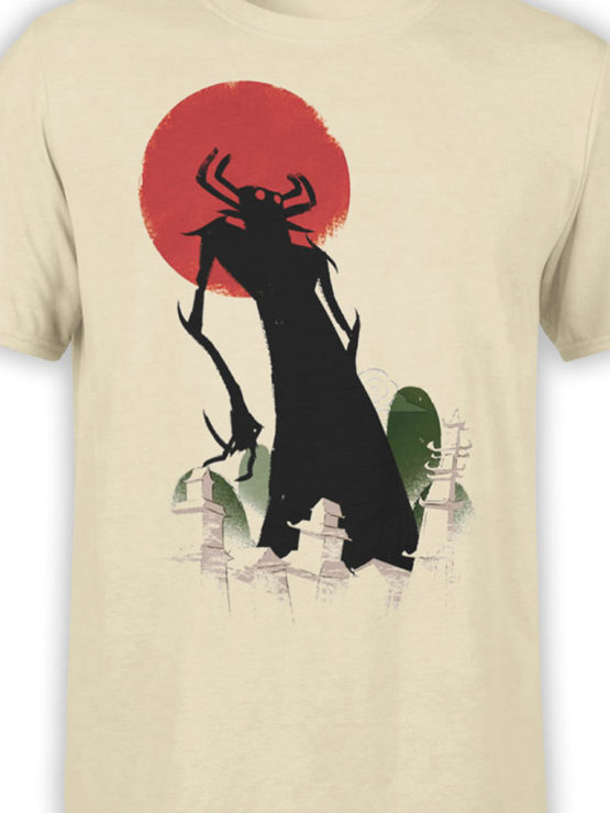 1305 Samurai Jack T Shirt Silhouette Front Color